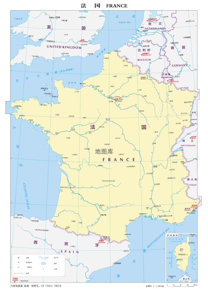 法国地图中文版全图_法国地图高清版图_图1