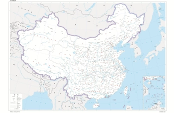 中国地图带城市-界线版 有邻国 有河流