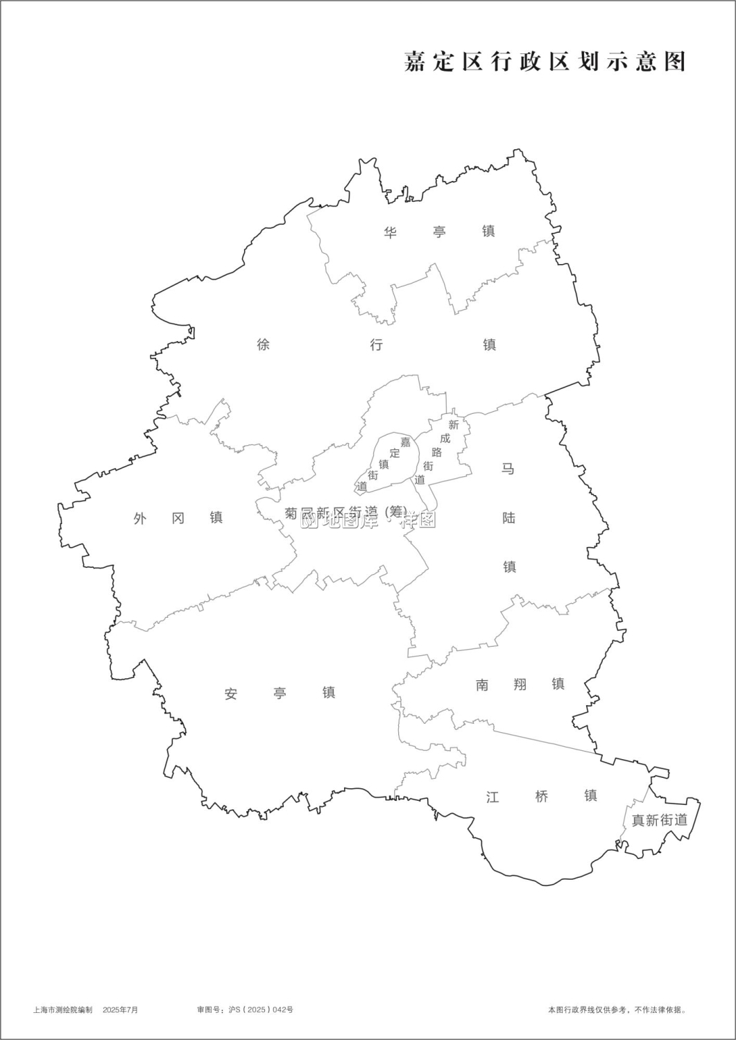 上海嘉定区行政区划示意地图_图1