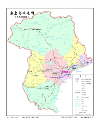 河北秦皇岛市地图、水系交通版、地势版地图