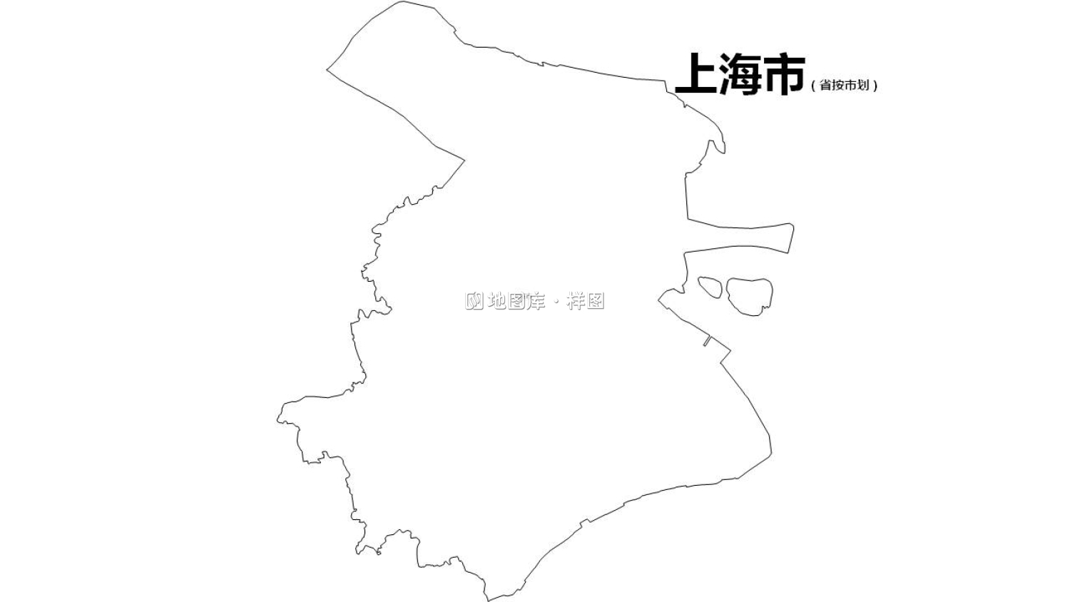上海矢量边界轮廓地图-PPT、SVG矢量格式可编辑_图2
