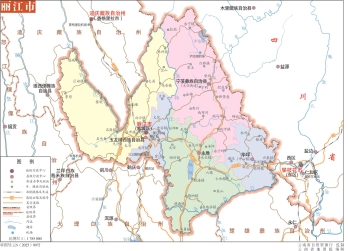 云南丽江市地图完整版大图eps矢量地图全图