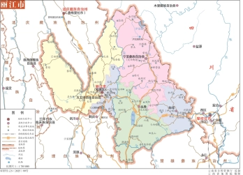 云南丽江市地图完整版大图eps矢量地图全图