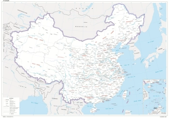 中国地图英文版-国内能用的英文版地图