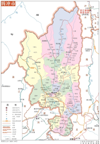 云南保山腾冲市地图eps矢量地图下载