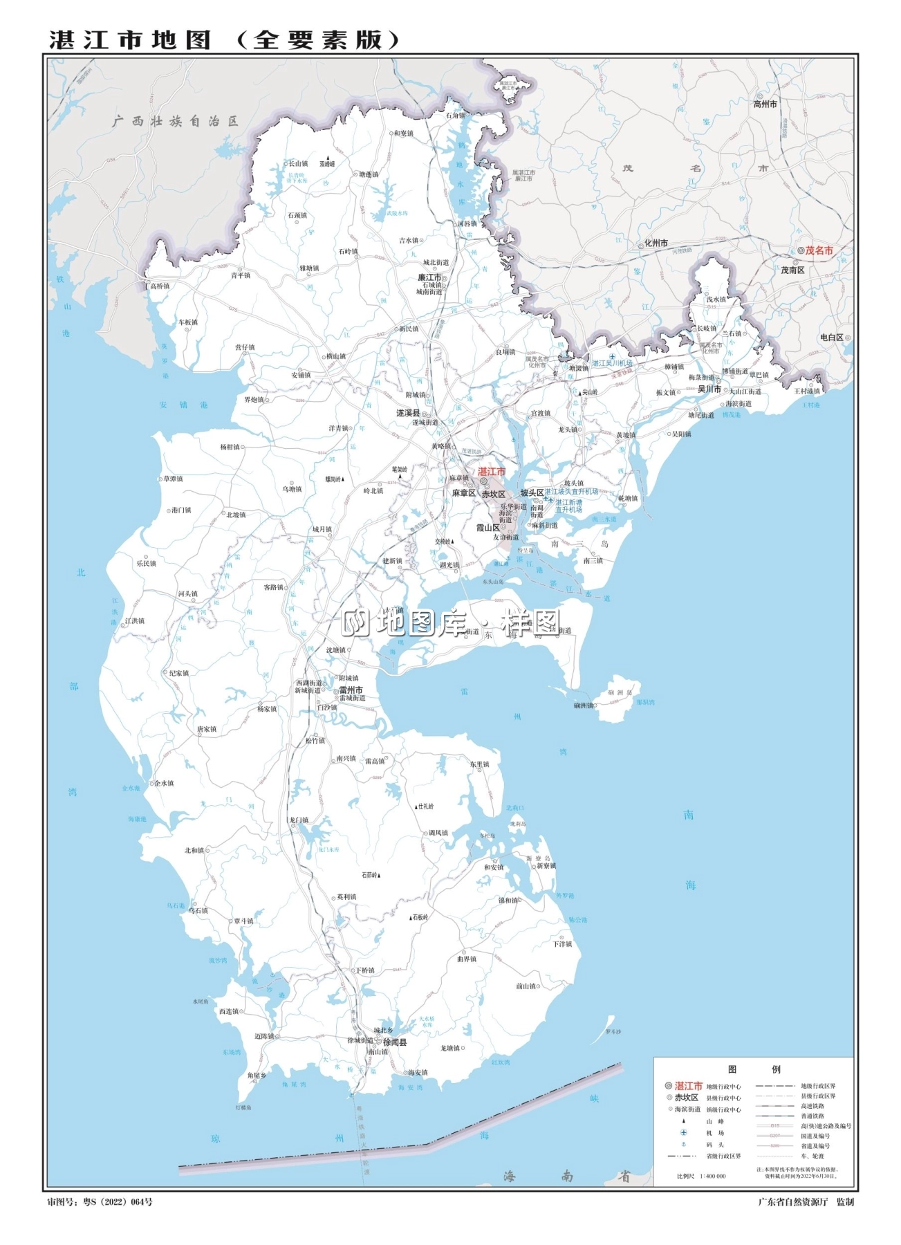 广东湛江地图_湛江地图高清版大图_图2