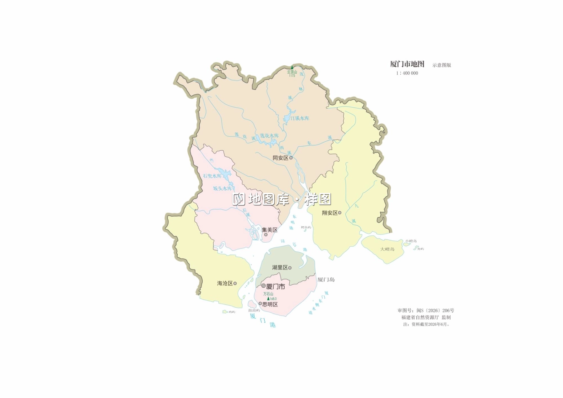 福建厦门地图矢量地图高清可放大全图_图3