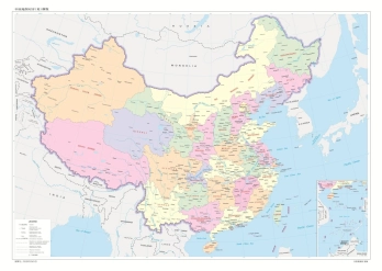中国地图英文版高清下载_横版