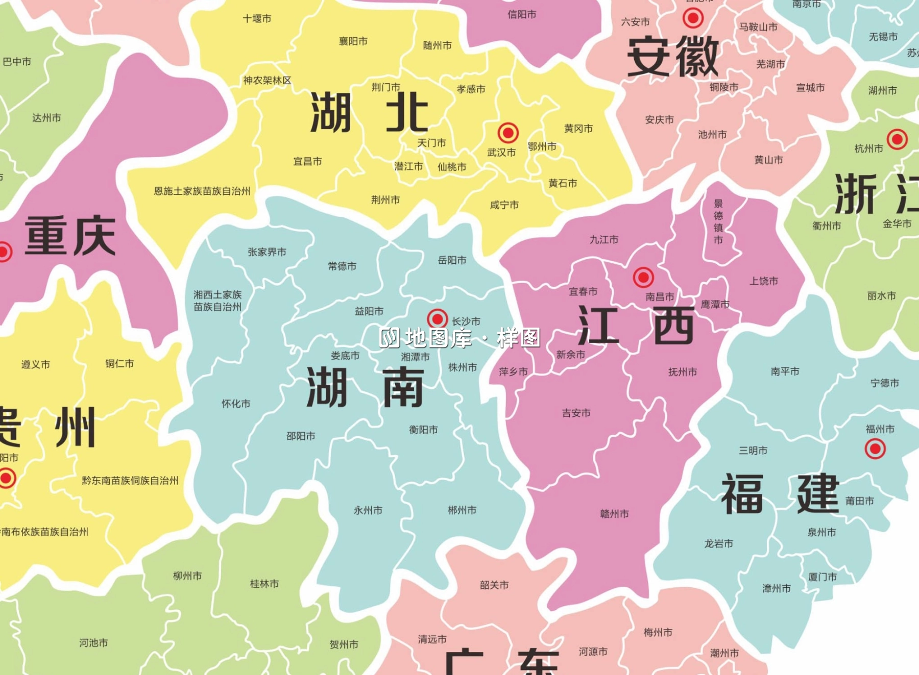 中国地图带市级名地图矢量素材设计文件（概念省界）_图2