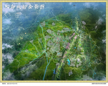 天府成都全景图