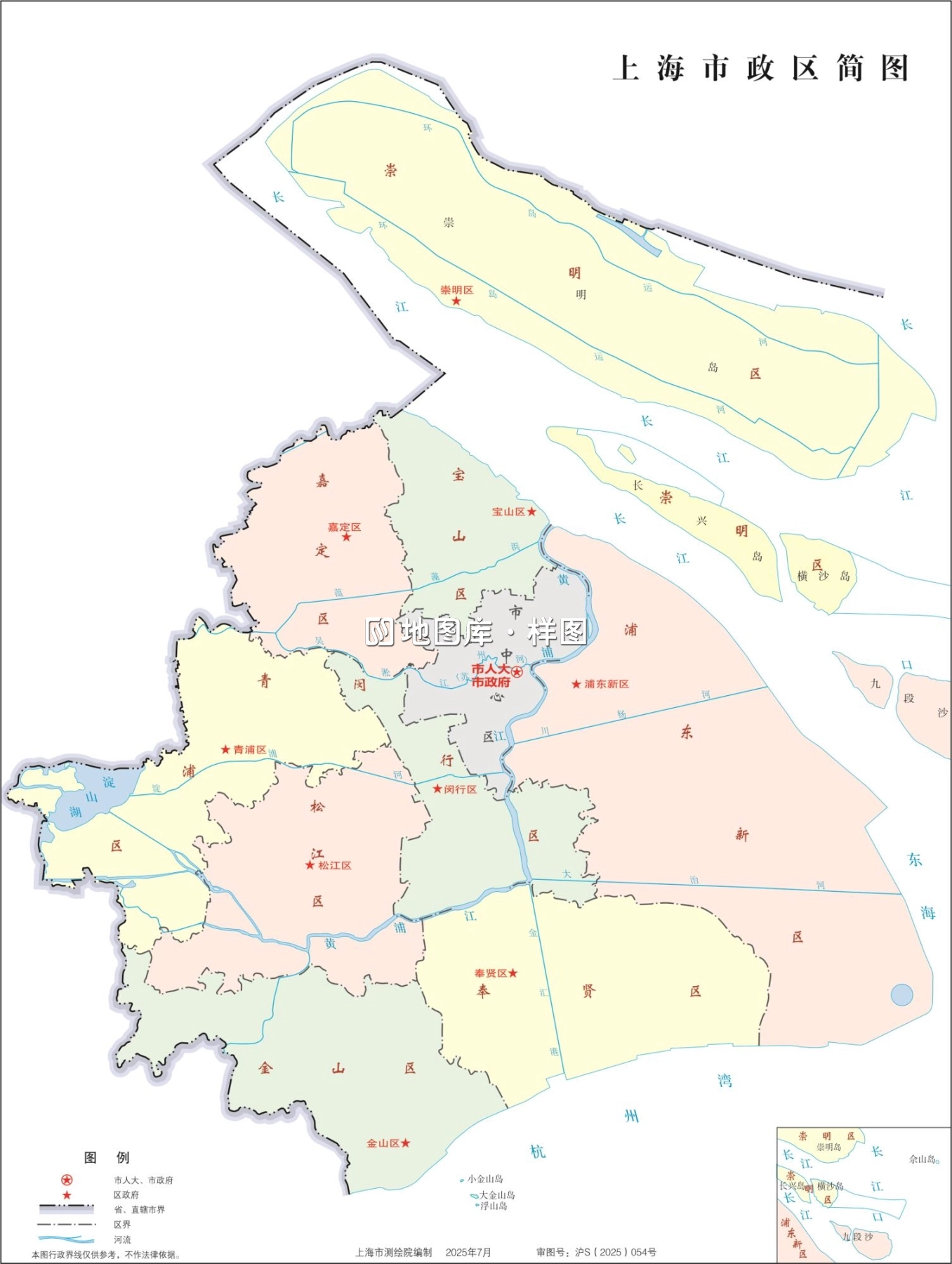 上海行政区划示意地图_图2