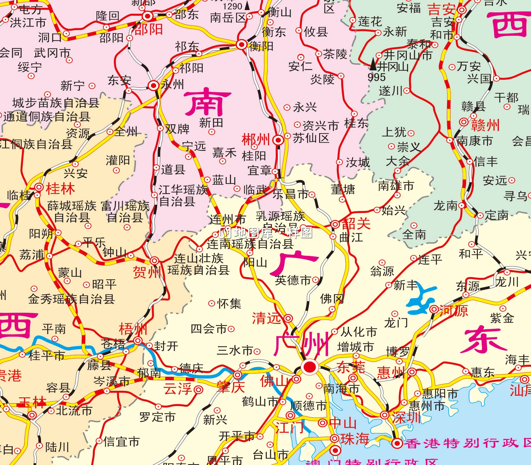 中国高清地图-精确到县级带交通_图3
