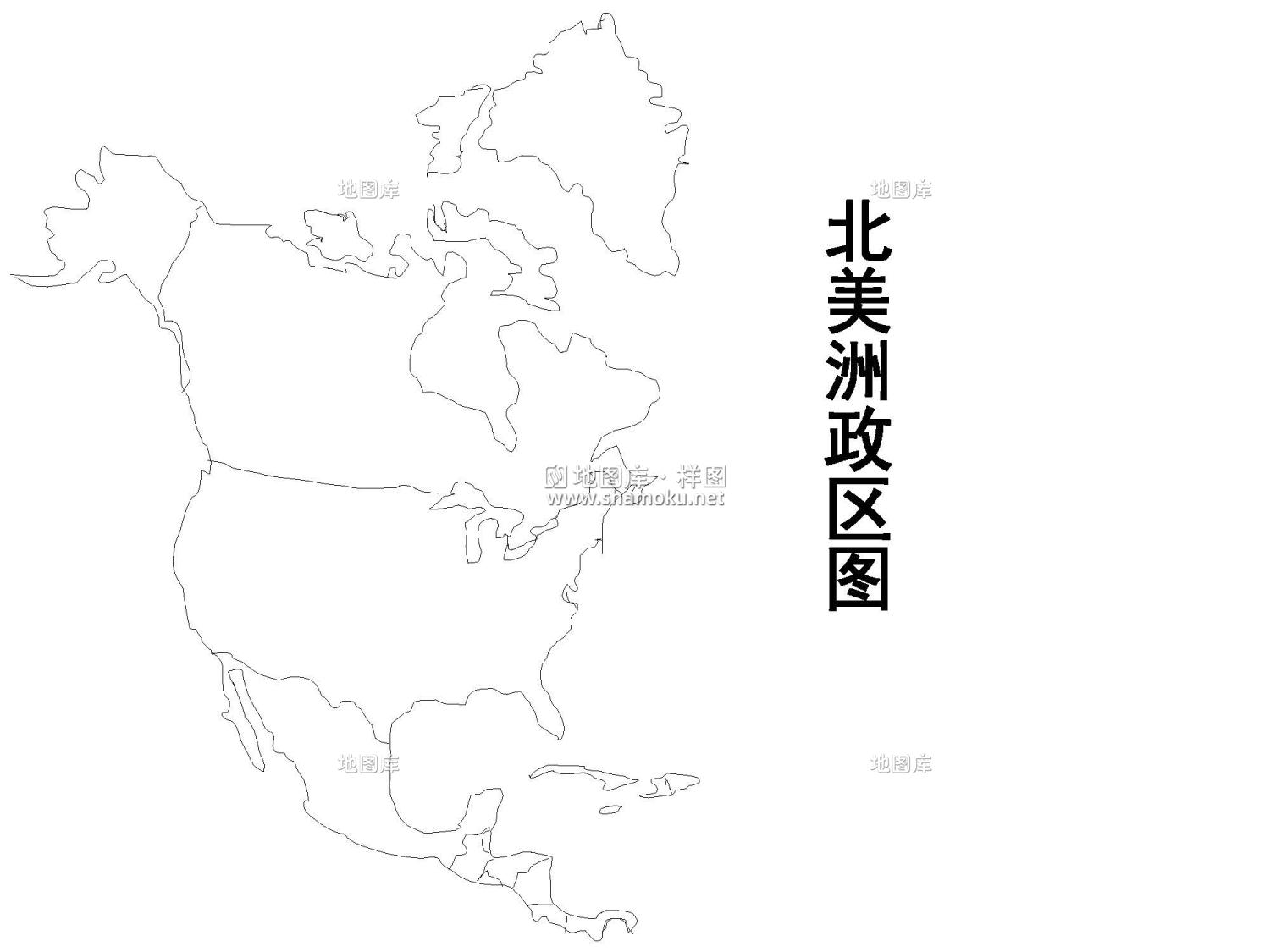 世界空白地图大全(62张高清版可直接打印)_图7