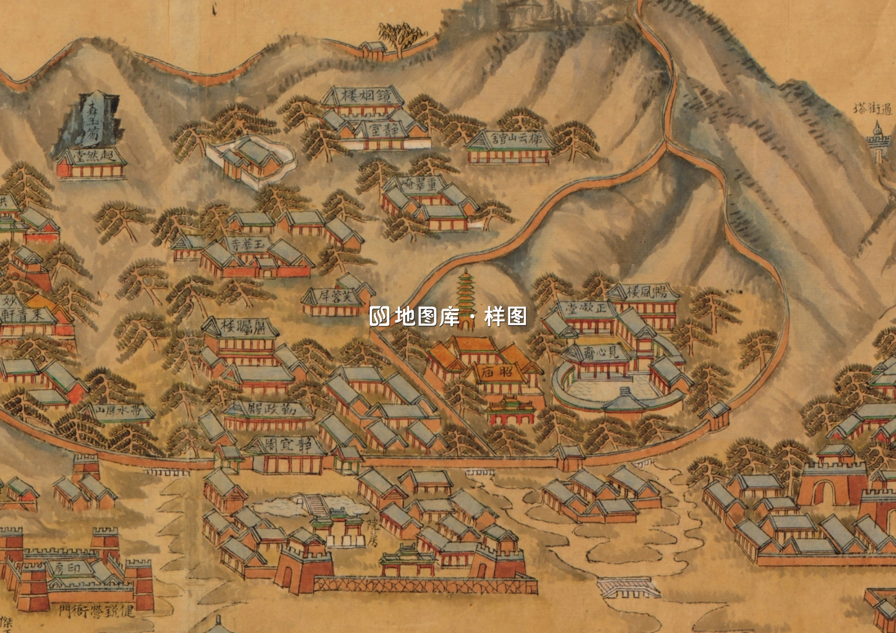 1888年北京颐和园八旗兵营地图_图6
