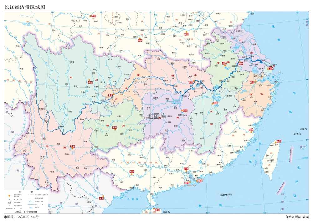 长江经济带区域图_长江经济带地图_图1