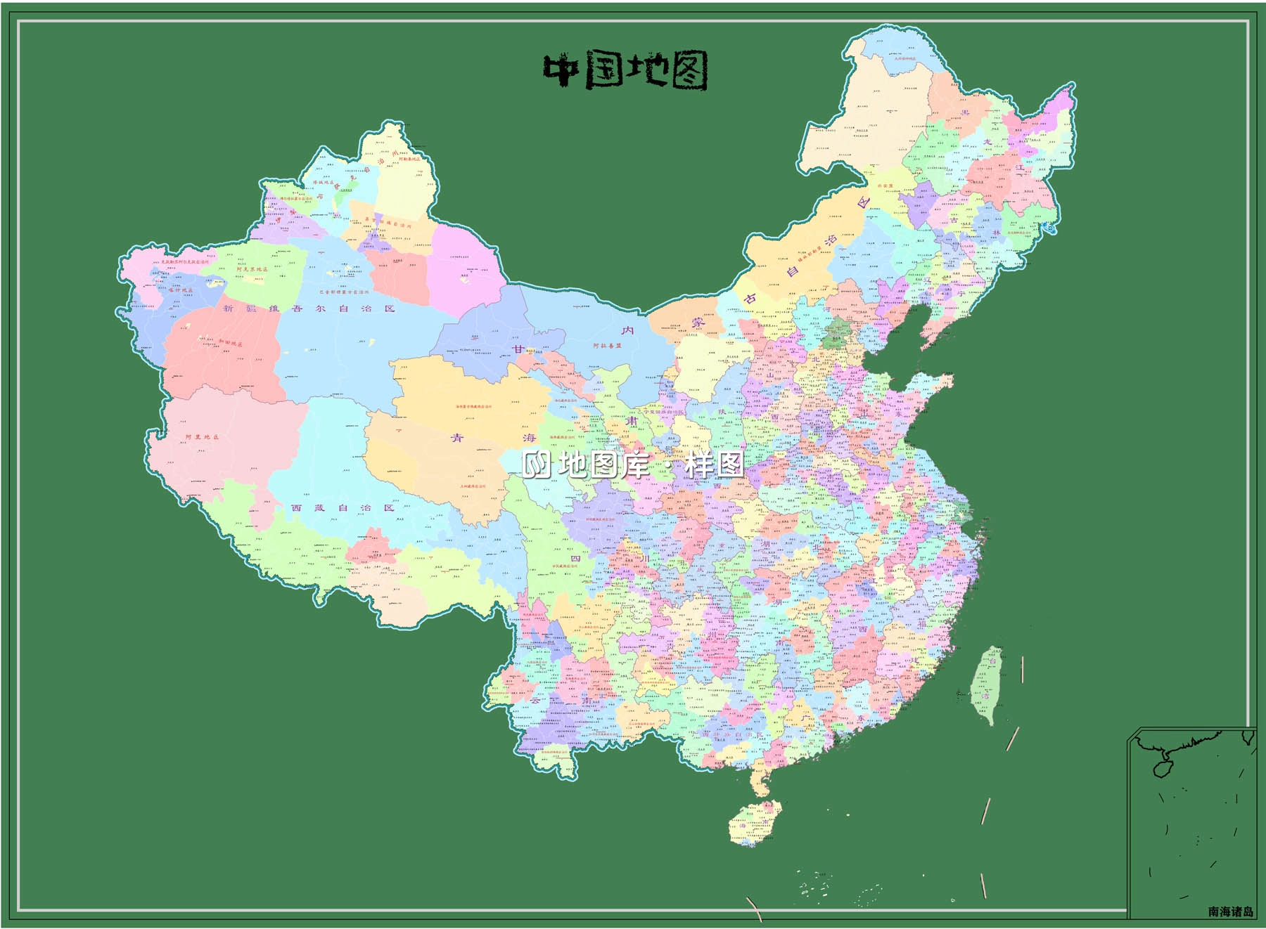 中国县级地图全图矢量高清版可编辑修改_图6