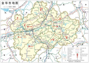 金华地图_浙江金华市全要素地图高清版大图