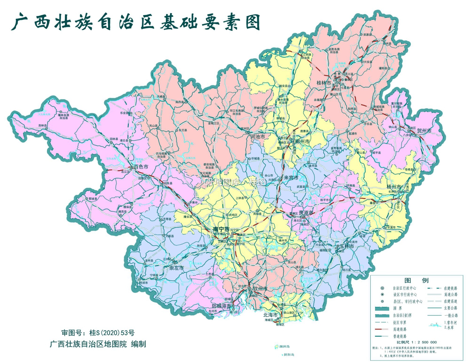 广西地图最新各种主题地图可放大全图_图3