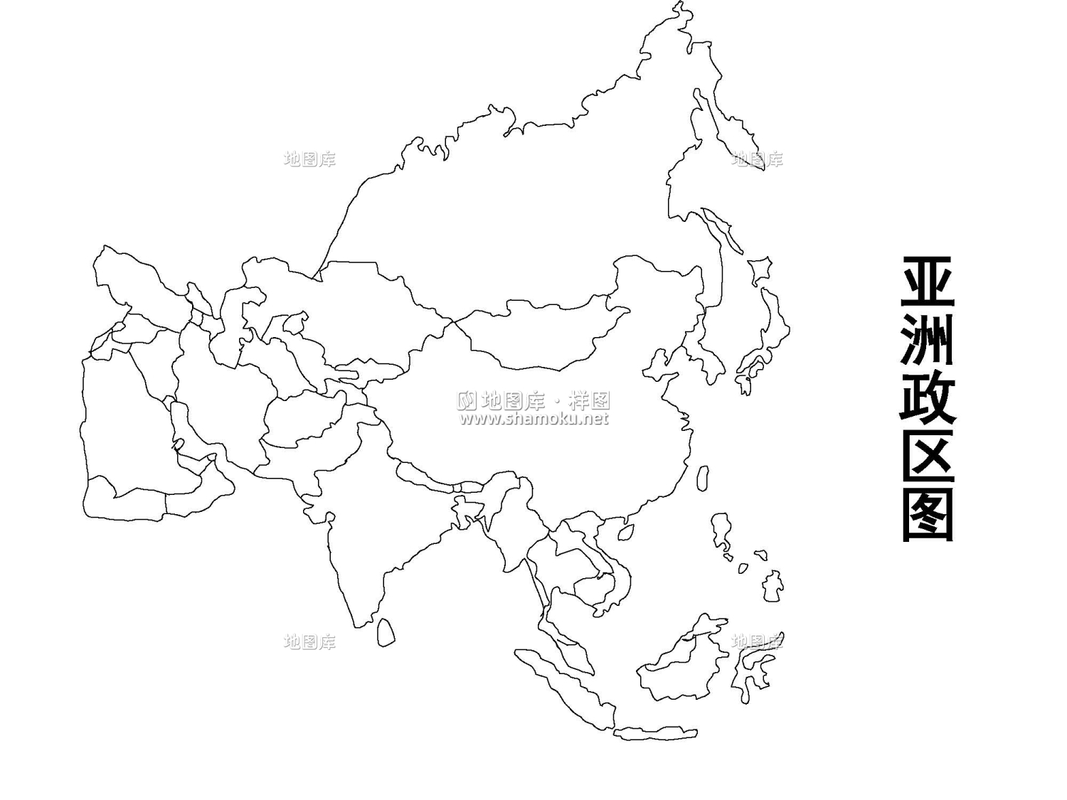 世界空白地图大全(62张高清版可直接打印)_图4