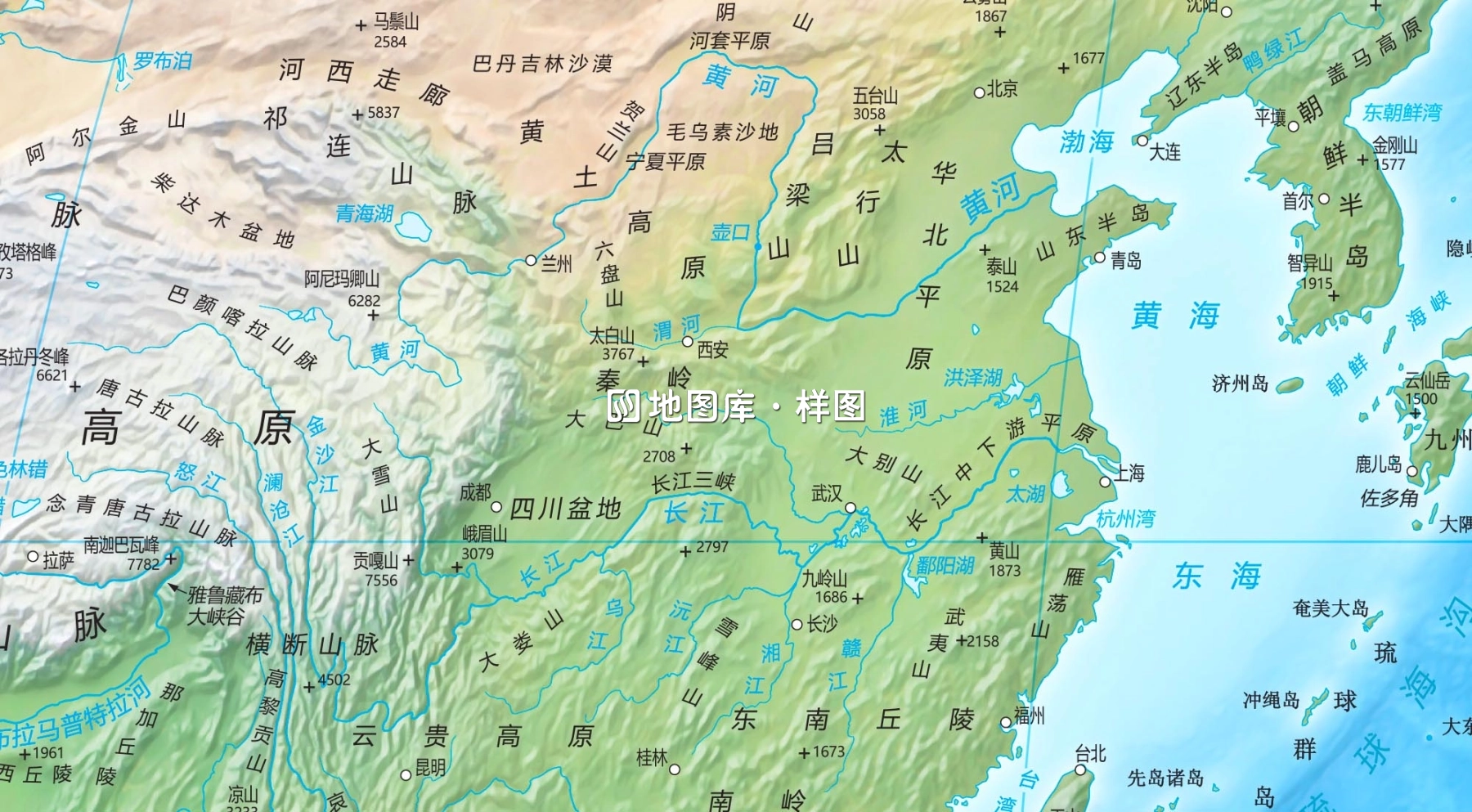 世界地形地势高清全图-世界山脉河流海洋等地图_图3