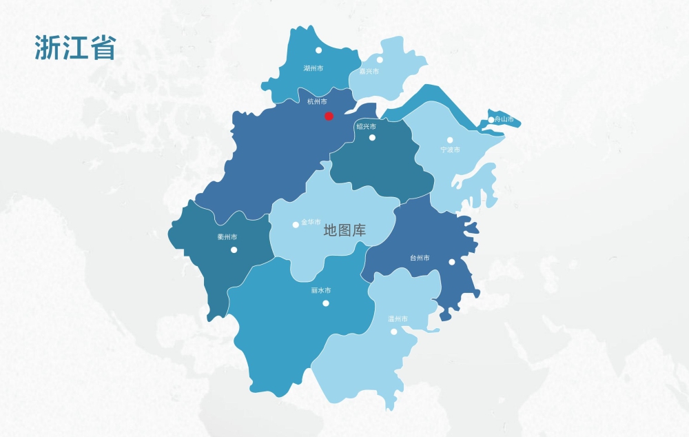 浙江地图轮廓矢量可编辑填色AI、CDR源文件模板_图1