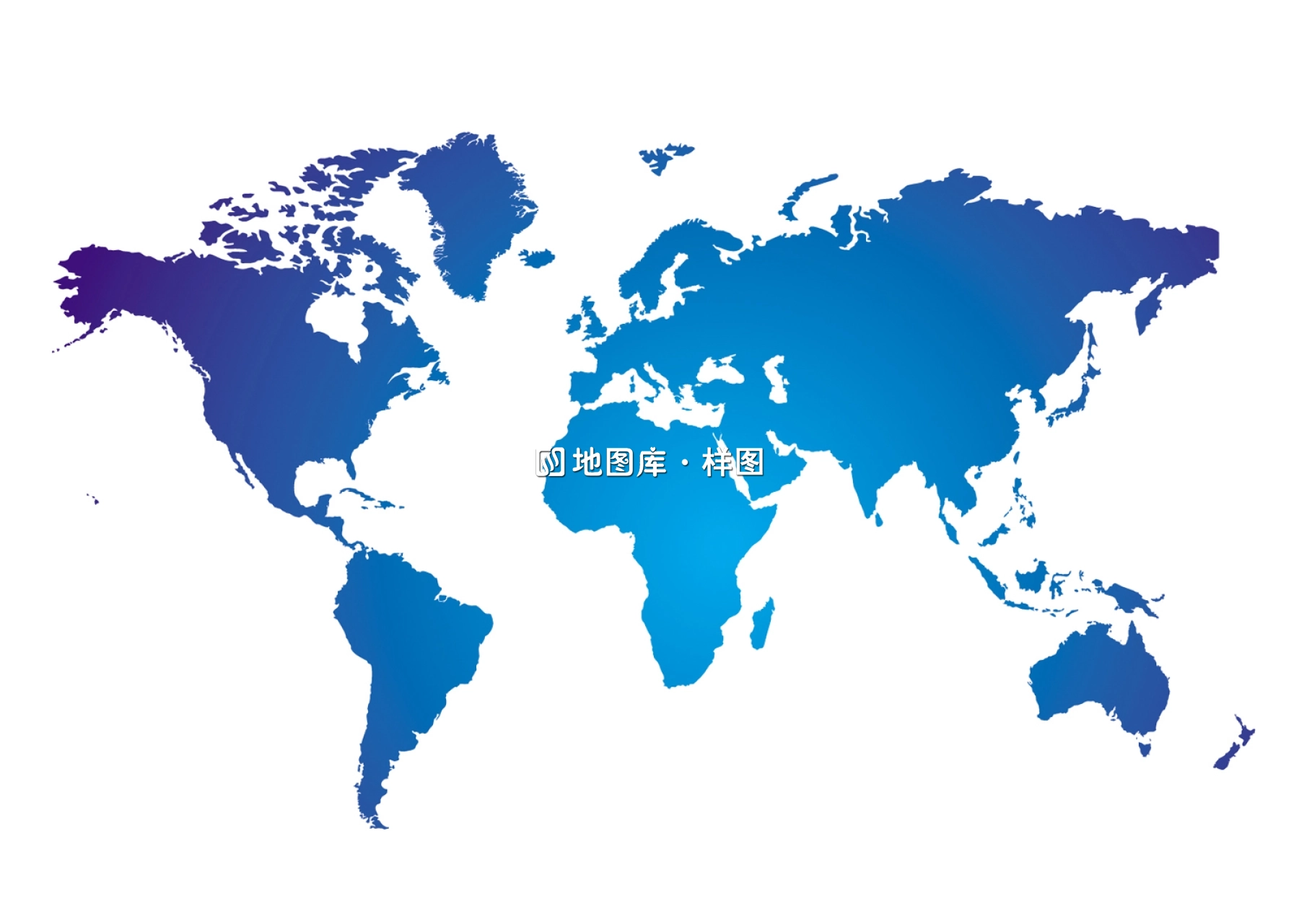 五款矢量世界地图_可随意编辑改色改文字_图2