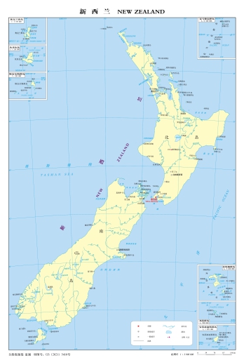 新西兰地图高清版大图_新西兰地图中文版全图