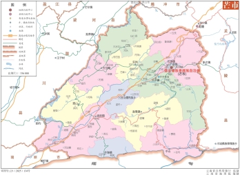 云南德宏州芒市地图全图可放大eps矢量