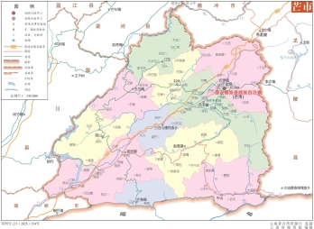 云南德宏州芒市地图全图可放大eps矢量