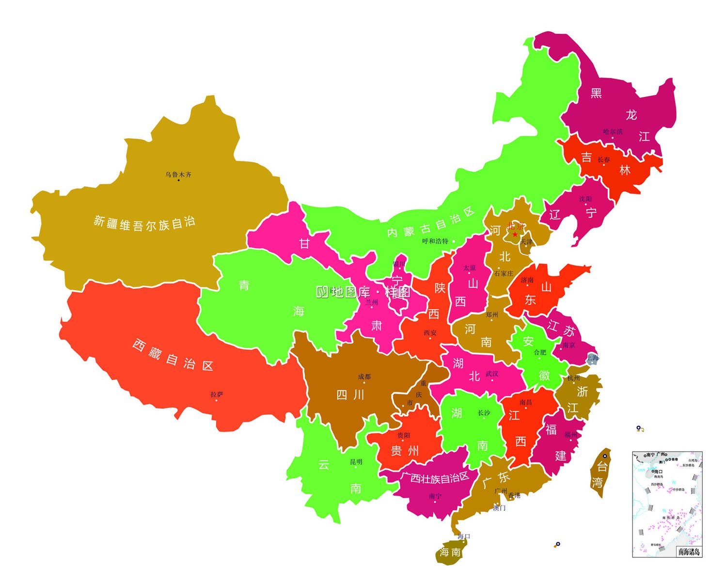 五款中国地图矢量源文件（无限放大、可编辑）_图3