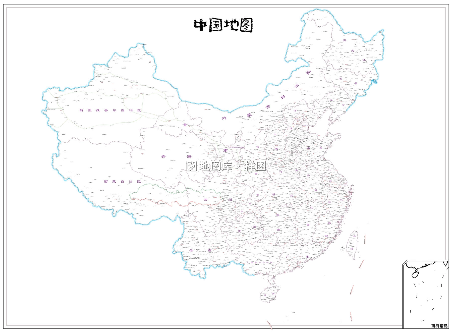 中国县级地图全图矢量高清版可编辑修改_图8