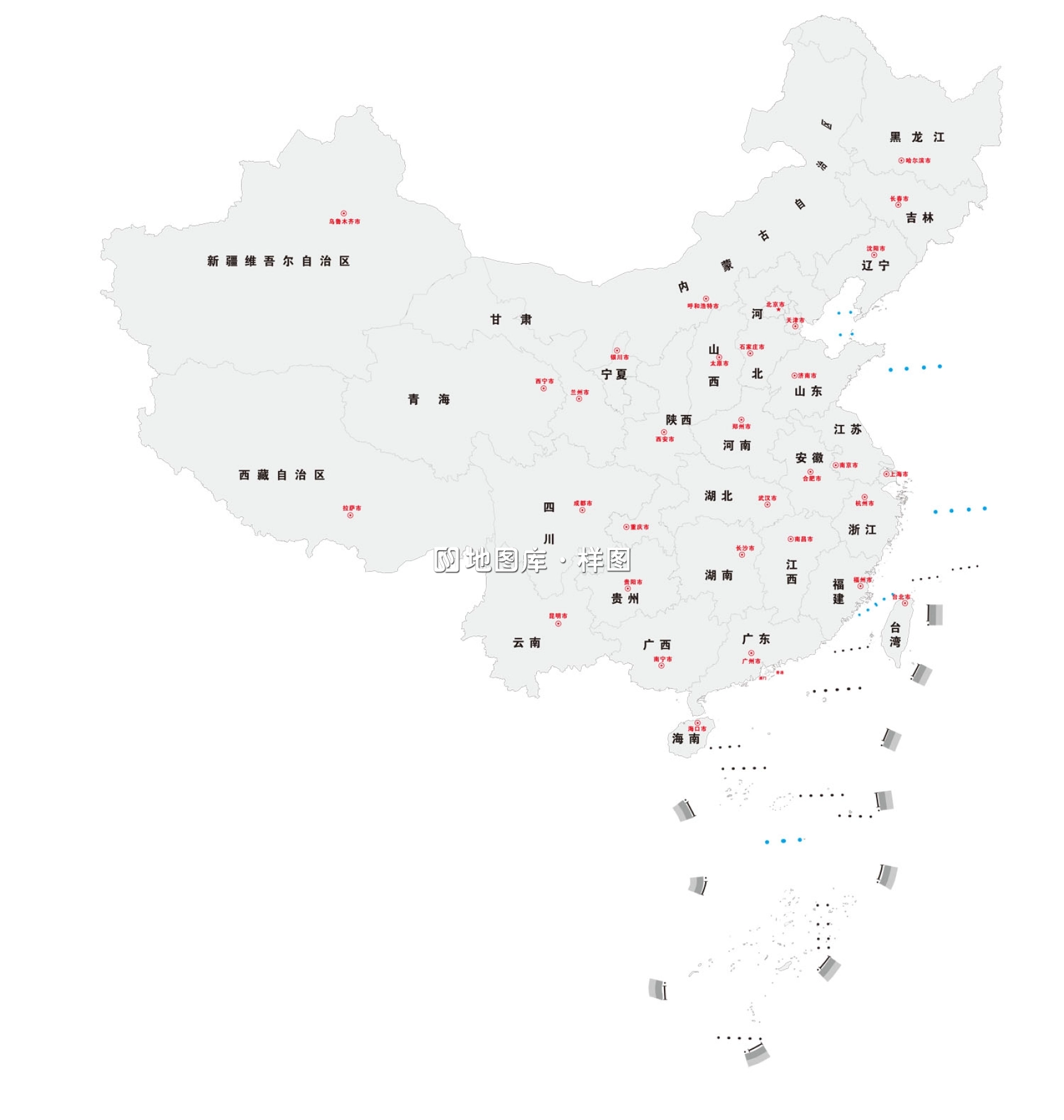 五款中国地图矢量源文件（无限放大、可编辑）_图4