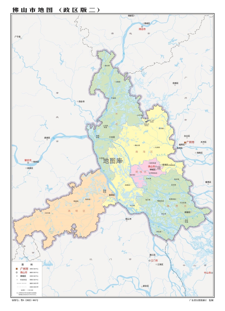 广东佛山市地图_广东佛山区域划分地图_图1
