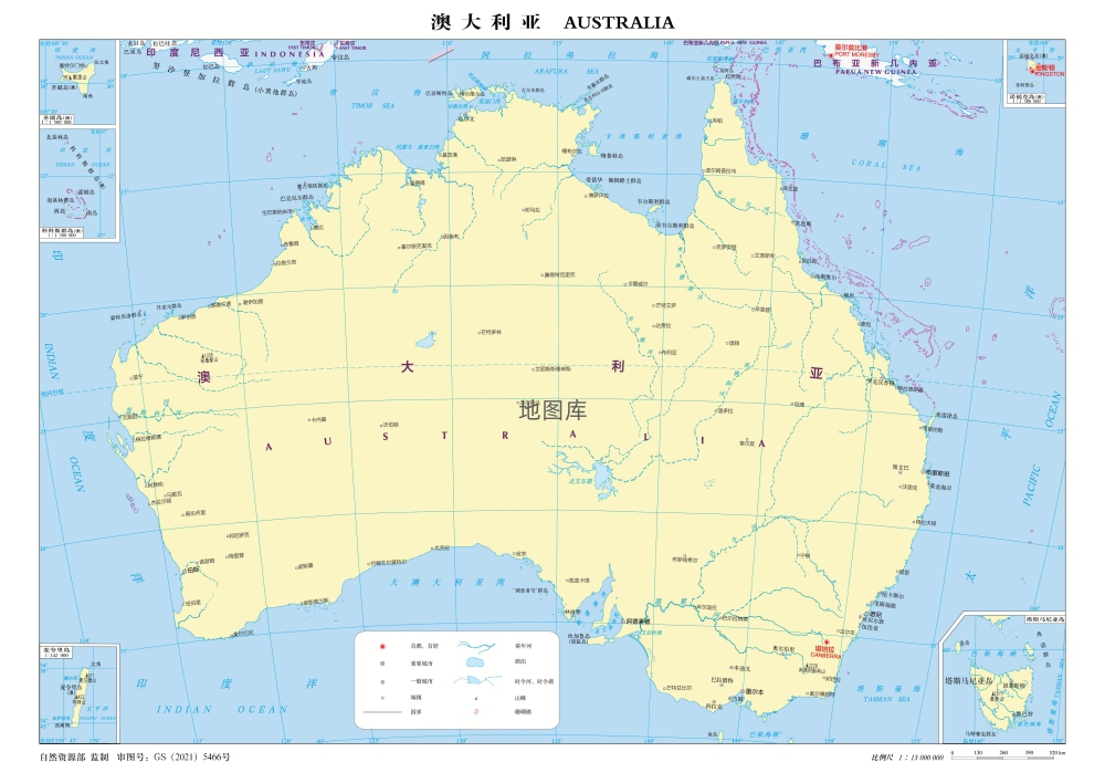 澳大利亚地图中文版_澳大利亚地图全图高清版_图1