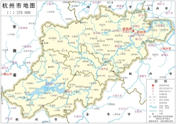 杭州地图_浙江杭州市政区图高清版大图