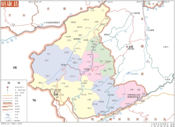 云南临沧镇康县地图全图高清版矢量地图下载