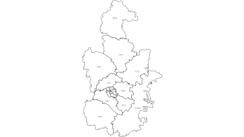 天津市可编辑SVG、PPT矢量格式轮廓地图