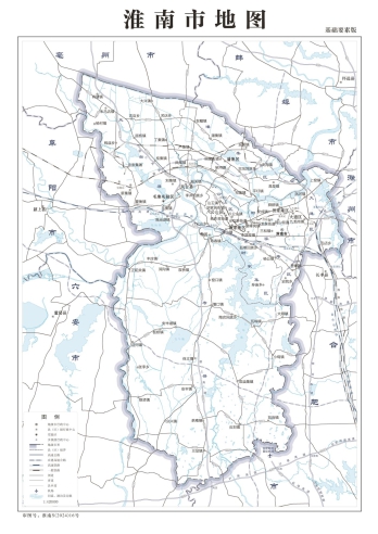 安徽淮南市全要素地图全图_淮南地图区域划分全图