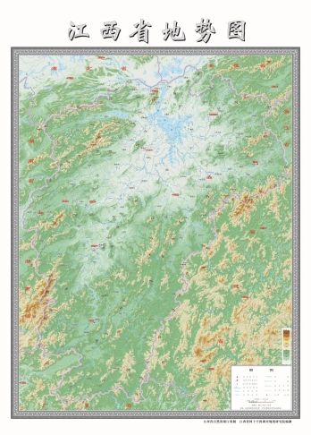 江西省地势地图高清版详细大图