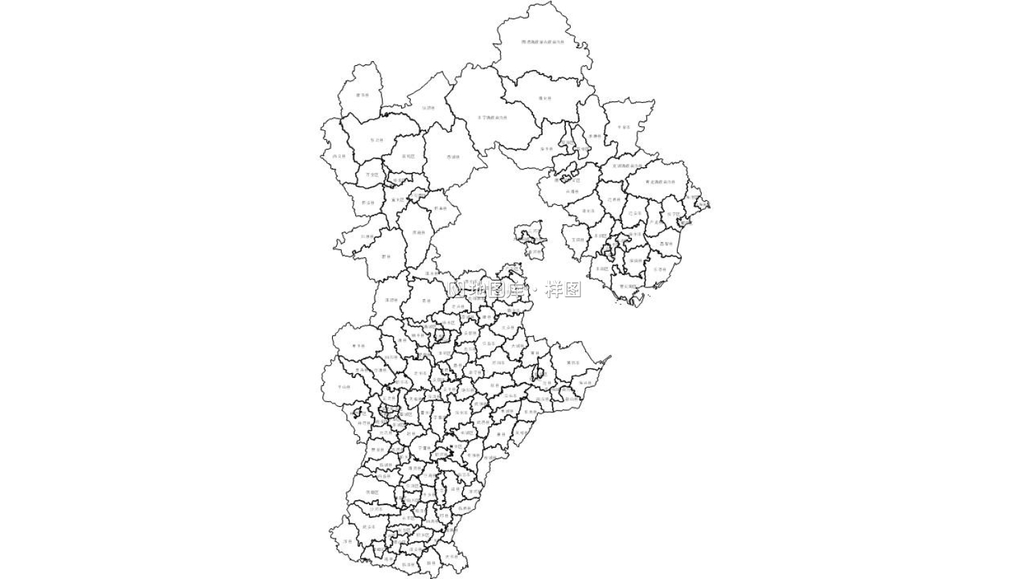 河北边界地图PPT、SVG矢量可编辑格式_图1