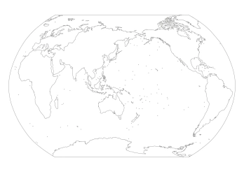 世界地图纯空白版:用于手抄小报手绘模板等