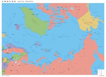 北极地图_北冰洋地图_北极地图高清大图_彩色版