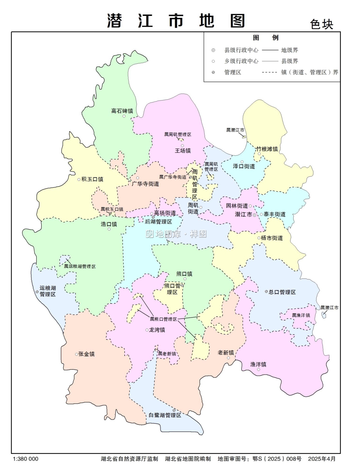 湖北省潜江市多类型新版矢量地图批量下载_图3
