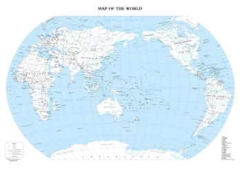 世界地图英文版高清版_基础要素单色版