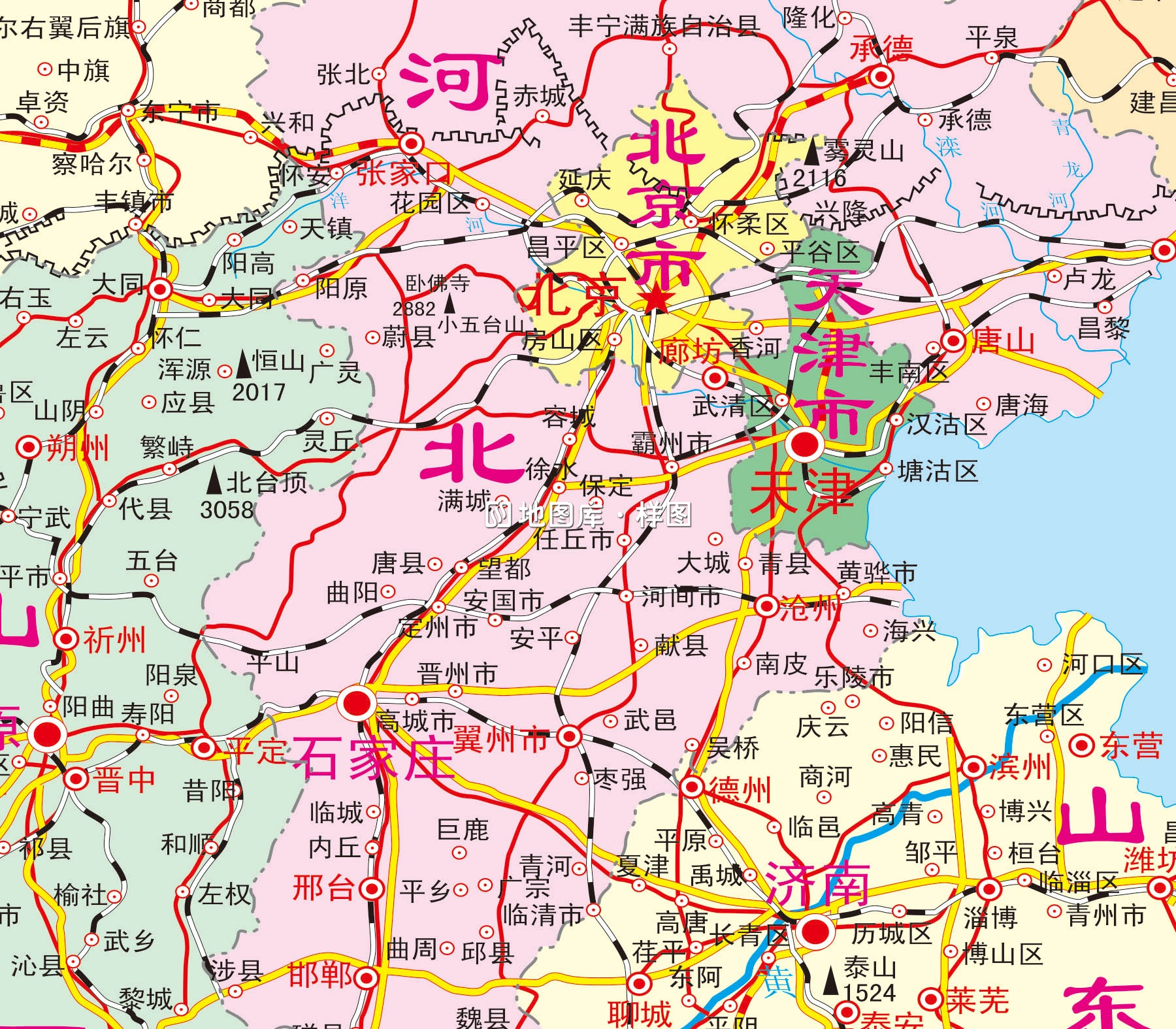 中国高清地图-精确到县级带交通_图2