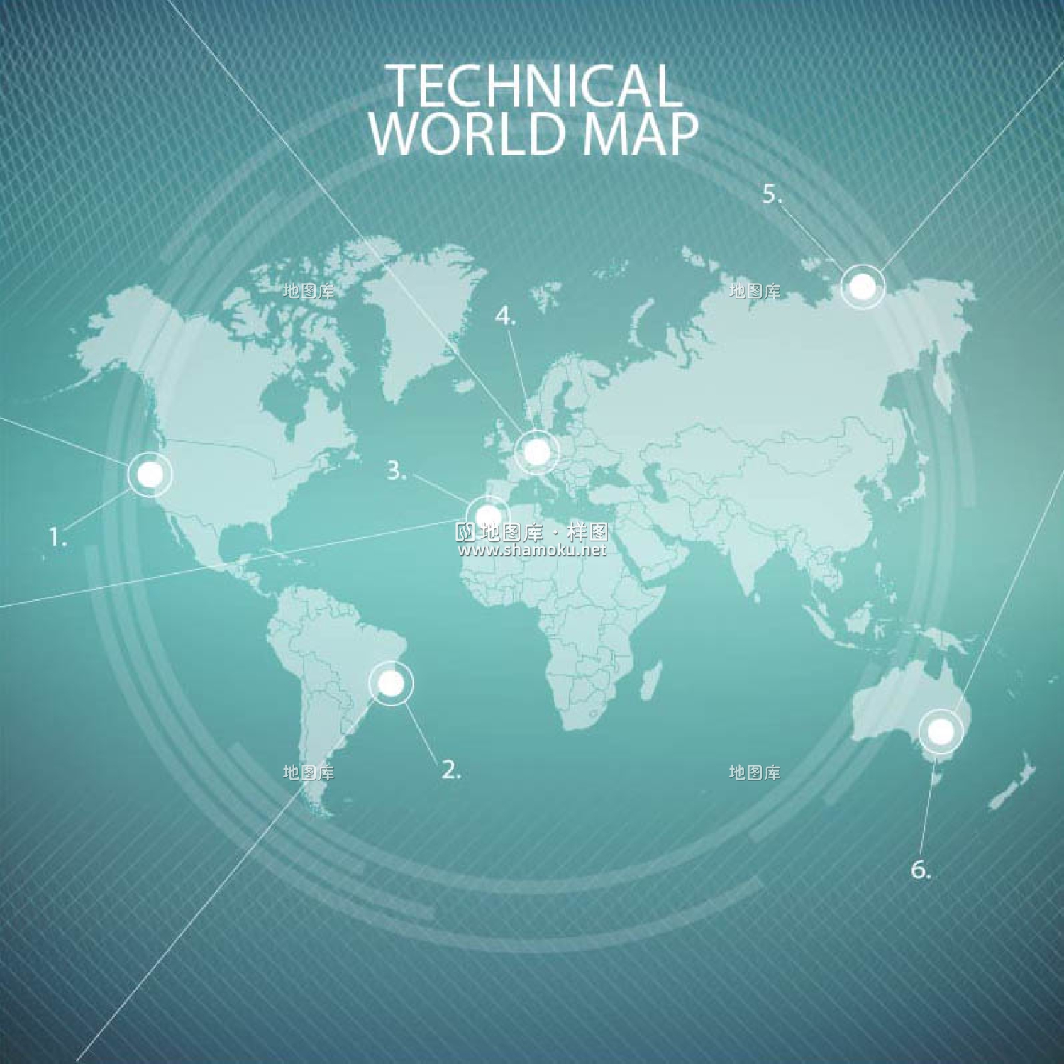 世界矢量地图点线组成可作标注_图1