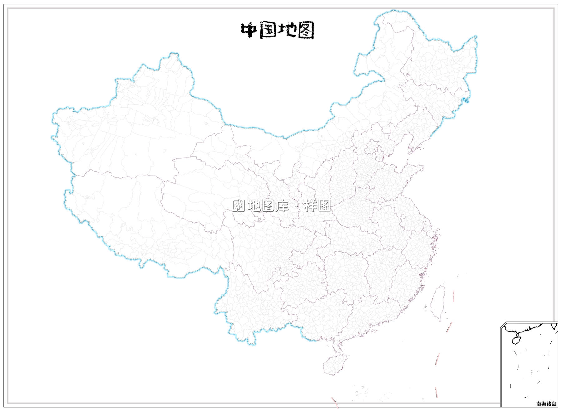 中国县级地图全图矢量高清版可编辑修改_图10