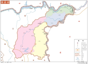 云南昭通水富市eps矢量地图下载