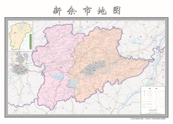江西新余市行政区划地图高清版详细大图