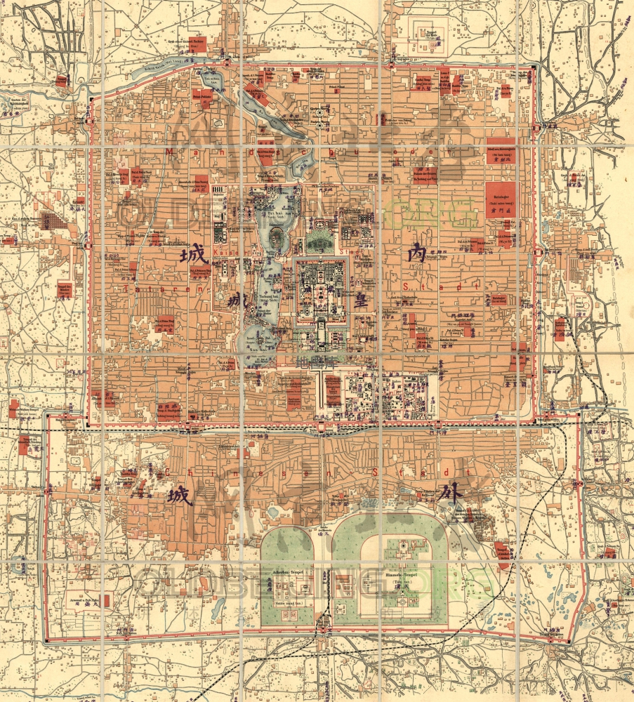 1900年老北京地图及门头沟、平谷县老地图_图1 1900年老北京地图及门头沟、平谷县老地图_图1